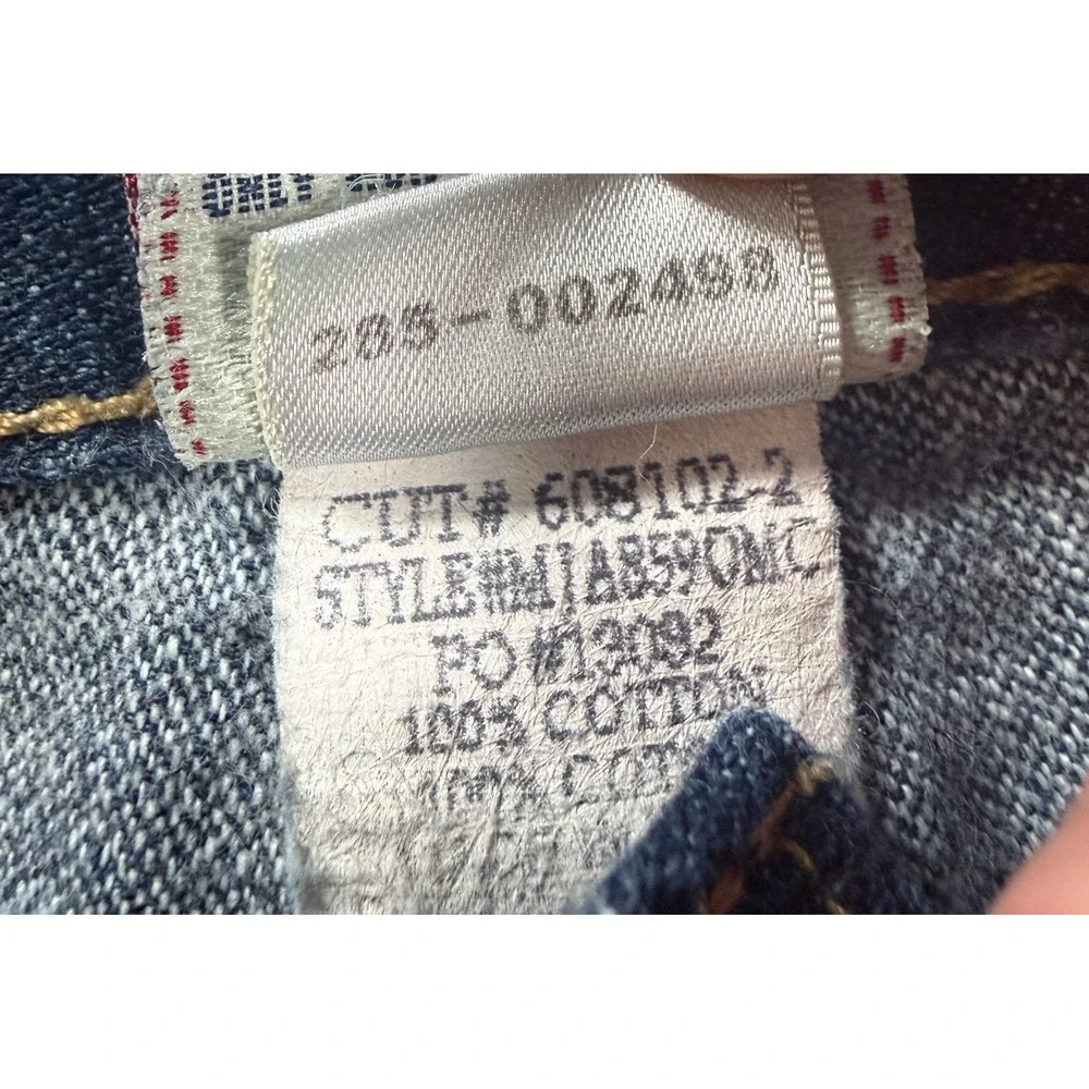 True Religion Ricky Straight Leg Mens Blue Denim 100% Cotton Jeans - 38x32